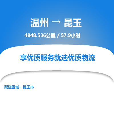 溫州到昆玉物流專線 溫州到昆玉物流專線