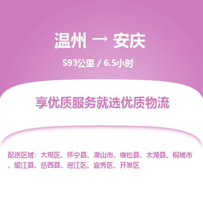 溫州到安慶宜秀區(qū)物流專線
