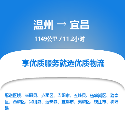 溫州到宜昌猇亭區物流專線